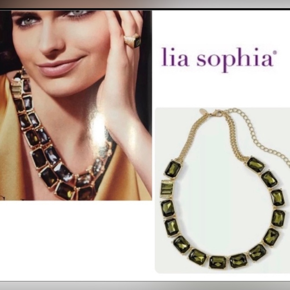 Lia Sophia versailles olivine Necklace Retired